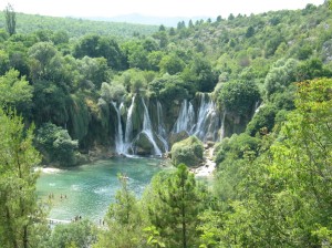 Paradicsomi táj: a Mostar és Neum között levő vízesés (hirtelen elfelejtettem a nevét...)