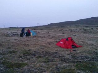 Téli sátrakkal és hálózsákokkal dehogy volt hideg Leirubakki közelében