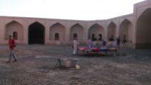 Morning look at the caravanserai in the Maranjab desert and our open air accommodation