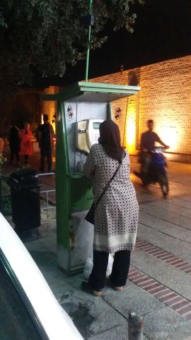 They still use old style public phones in Shiraz...